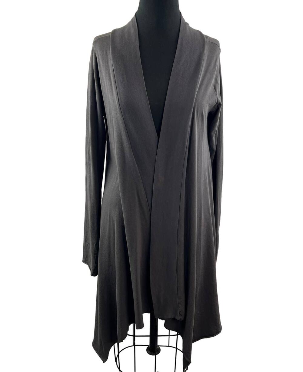 VELVET Gray M Long Cardigan Sweater Cotton Long Sleeve Open Front Regular Fit